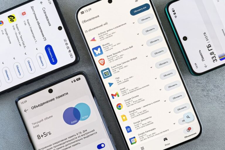 Actualizaciones de aplicaciones en smartphones